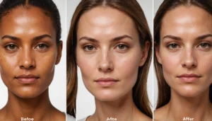 peau uv avant après